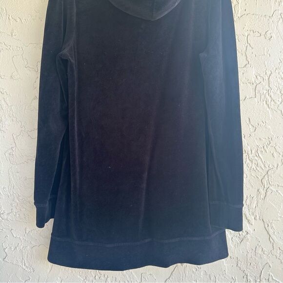 JUICY COUTURE Velour Hoodie Dress Women XL Full Zip Y2K Long Sleeve - Picture 9 of 11